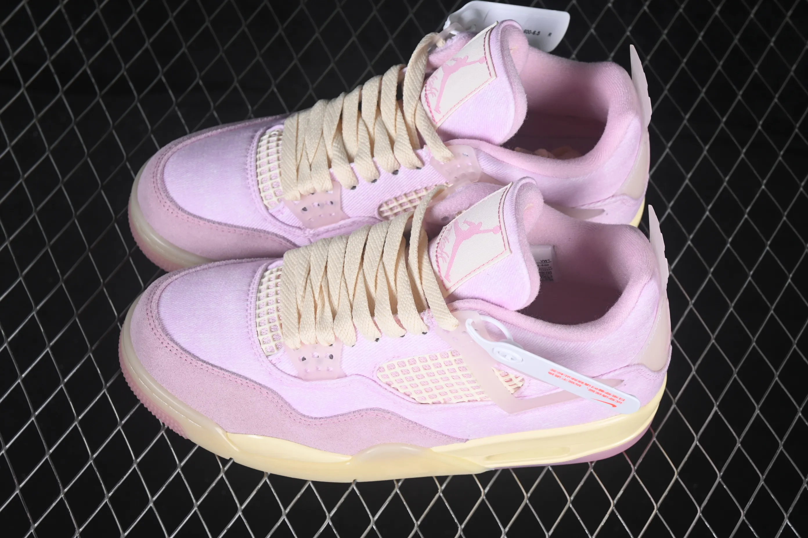 All categories Air Jordan Jordan series basketball shoes Air Jordan 4 Air Jordan 4 Retro "Iced Carmine" AJ4 Jordan 4 denim ice plum powder replica basketball shoes IB6716-600